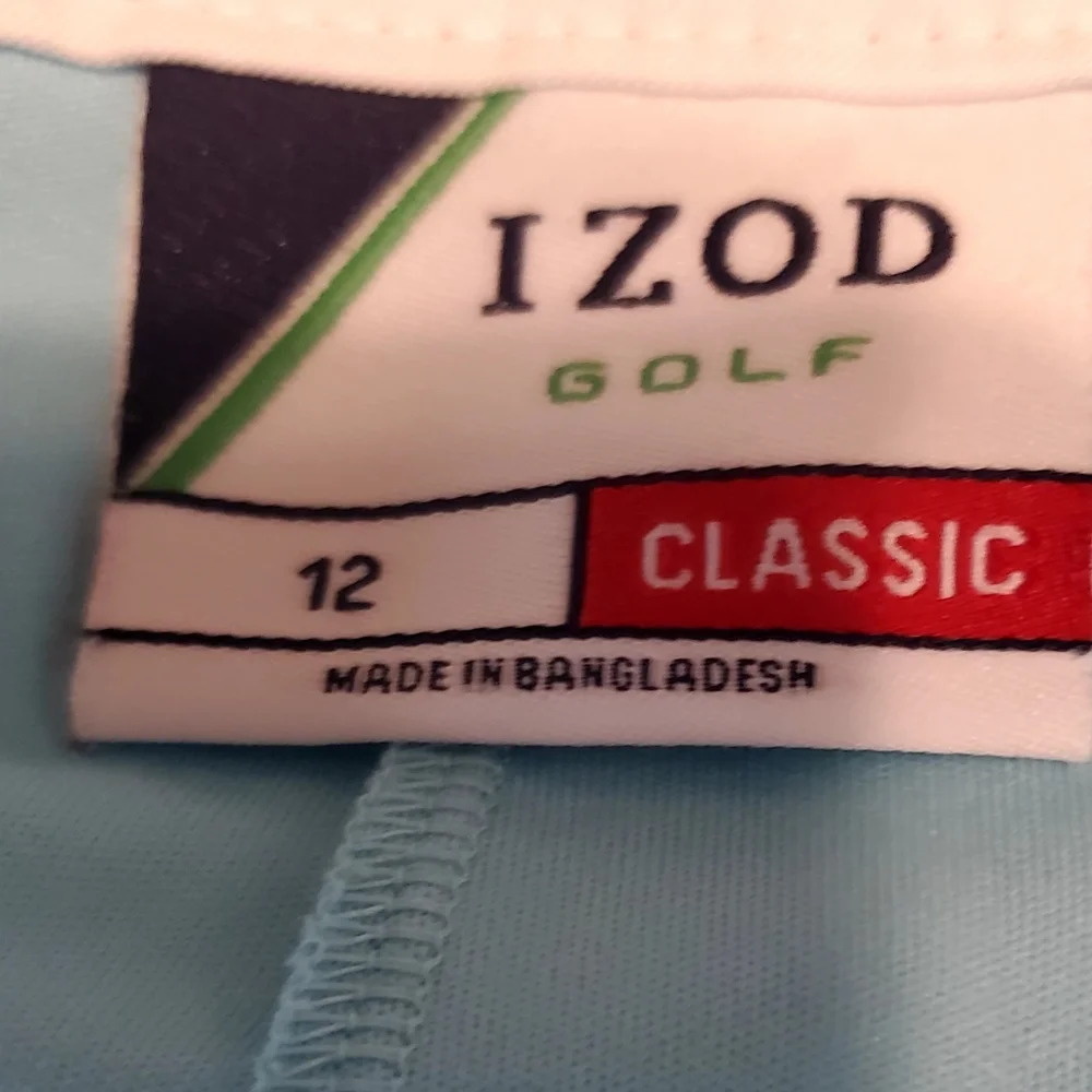Izod Zigzag Blue and White Mini Skort